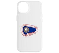 Custodia per iPhone 14 Plus New Hampshire Flag Rock Climbing Moschettone