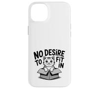 Custodia per iPhone 14 Plus No Desire to Fit In Funny Cat Lover - Simpatico motto a forma di gatto