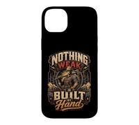 Custodia per iPhone 14 Plus Nothing Deak Built By Hand Construction Worker Citazione