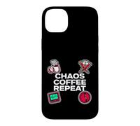 Custodia per iPhone 14 Plus Nurse Life Chaos Coffee Repeat ER Medical