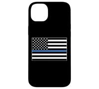 Custodia per iPhone 14 Plus Nurse Police Wife Officer Thin Blue Line Heart Flag