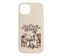 Custodia per iPhone 14 Plus Nutri i tuoi demoni, umorismo fantasy gotico medievale