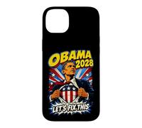 Custodia per iPhone 14 Plus Obama 2028 Risolviamo questo supereroe comico Presidente del terzo mandato