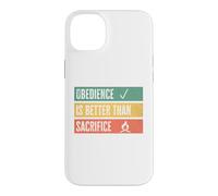 Custodia per iPhone 14 Plus Obedience is better than sacrifice Relationship VS Religion