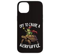 Custodia per iPhone 14 Plus Off to Cause a Kerfuffle Funny Whimsical Frog Wizard Turtle