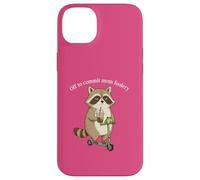 Custodia per iPhone 14 Plus Off to Commit Mom Foolery Funny Raccoon Frog, monopattino da caffè