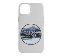 Custodia per iPhone 14 Plus Oregon Coast Pacific NW Vacation Souvenir Acquerello Design