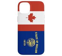 Custodia per iPhone 14 Plus Oregon e Canada Uniti nelle Radici