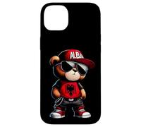 Custodia per iPhone 14 Plus Orsacchiotto con bandiera albanese illirica Albania Shqip