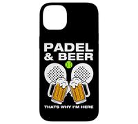 Custodia per iPhone 14 Plus Padel & Beer divertente padel ball giocatore