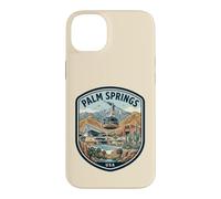 Custodia per iPhone 14 Plus Palm Springs California Deserto Viaggio Retro