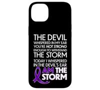 Custodia per iPhone 14 Plus Pancreatic Cancer Warriors I Am The Storm And I Will Survive