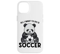 Custodia per iPhone 14 Plus Panda Soccer Tutto quello che voglio fare è un simpatico giocatore di orsi