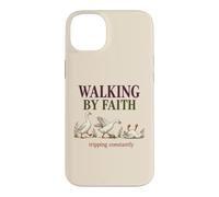 Custodia per iPhone 14 Plus Passeggiando per fede Christian Goose Divertente Religioso