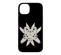 Custodia per iPhone 14 Plus Pastello Ophanim Biblicamente Accurato Angelo Stained Glass Art