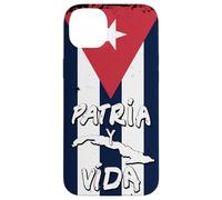 Custodia per iPhone 14 Plus Patria y Vida Cuban Flag Cuba Cuban Roots Black