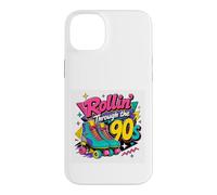 Custodia per iPhone 14 Plus Pattini a rotelle anni '90 regalo per lei nostalgia