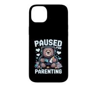 Custodia per iPhone 14 Plus Paused For Parenting Gamer Bear Nuovo genitore