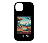 Custodia per iPhone 14 Plus Pechino, Cina, skyline città, viaggio, arte