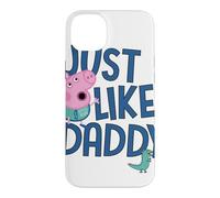 Custodia per iPhone 14 Plus Peppa Pig Just Like Daddy Festa del papà