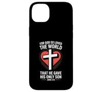 Custodia per iPhone 14 Plus Per Dio così amato il mondo Giovanni 3:16 Scrittura