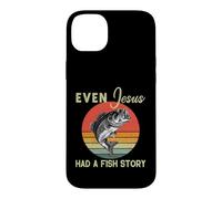 Custodia per iPhone 14 Plus Pesca Anche Gesù Aveva Pesce Storia Divertente Bass Papà Christian