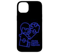 Custodia per iPhone 14 Plus Piece Together Happiness Puzzle Cuore Design