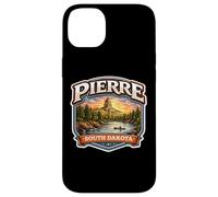 Custodia per iPhone 14 Plus Pierre South Dakota Souvenir Città Stato Capitale Vintage