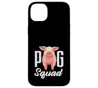 Custodia per iPhone 14 Plus Pig Squad Team Crew Farmer Group Farm Animal Rosa