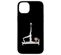 Custodia per iPhone 14 Plus Pilates vino Reformer Pilates con scimmia