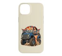 Custodia per iPhone 14 Plus Pinup 4x4, fuoristrada, vintage, design retrò