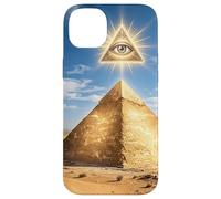 Custodia per iPhone 14 Plus Piramide mistica simbolo occhio deserto antico mistero grafico