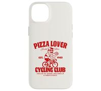 Custodia per iPhone 14 Plus Pizza Lover Cycling Club Bici da Corsa Pizza
