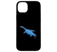 Custodia per iPhone 14 Plus Plesiosauro dinosauro subacqueo blu rettile marino