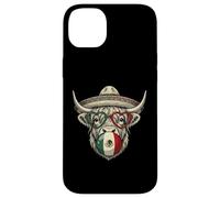 Custodia per iPhone 14 Plus Poncho mucca messicana Highland Cinco De Mayo Fiesta Sombrero