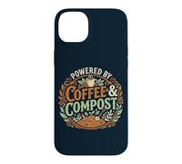 Custodia per iPhone 14 Plus Powered By Coffee & Compost Funny Gardener