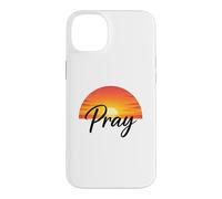 Custodia per iPhone 14 Plus Pray Sunset Inspirational Religious Christian Faith