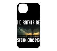 Custodia per iPhone 14 Plus Preferirei essere tempesta a caccia di Tornado Chaser Meteo