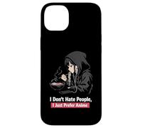 Custodia per iPhone 14 Plus Preferisco Anime Antisociale Anime Ragazza Ramen Amante
