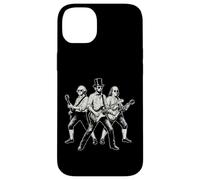 Custodia per iPhone 14 Plus Presidenti che suonano la chitarra Funny Rock Band 4 luglio Vintage