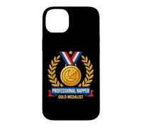 Custodia per iPhone 14 Plus Professionale Napper Gold Sleep Medalist Divertente Pigro Sarcastico