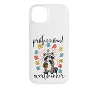 Custodia per iPhone 14 Plus Professionista Overthinker Raccoon Coffee Lover