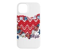 Custodia per iPhone 14 Plus Profilo dello stato floreale patriottico dell'Ohio