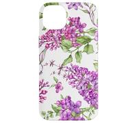 Custodia per iPhone 14 Plus Purple Lilac Flowers Floral Botanical Cottagecore Aesthetic