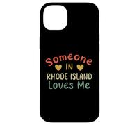Custodia per iPhone 14 Plus Qualcuno nel Rhode Island mi ama Retro Stati Uniti d'America