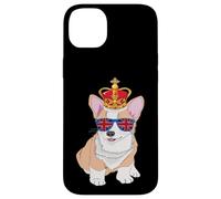 Custodia per iPhone 14 Plus Queens Platinum Jubilee 70 anni Souvenir British Corgi Dog