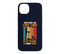 Custodia per iPhone 14 Plus Questo è quello che faccio I gatti domestici suonano il pianoforte So cose