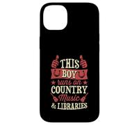 Custodia per iPhone 14 Plus Questo ragazzo corre su musica country e biblioteche