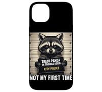 Custodia per iPhone 14 Plus Raccoon Mugshot Trash Panda nei guai non è la mia prima volta