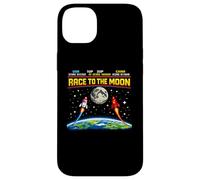 Custodia per iPhone 14 Plus Race To The Moon Retro Arcade Space USA vs Cina